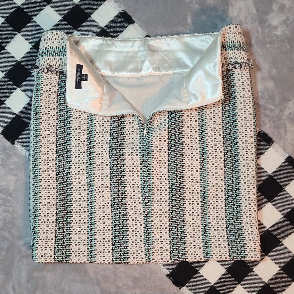 8 | Etcetera | Woven Fringe-Trim Mini Skirt - Picture 5 of 7